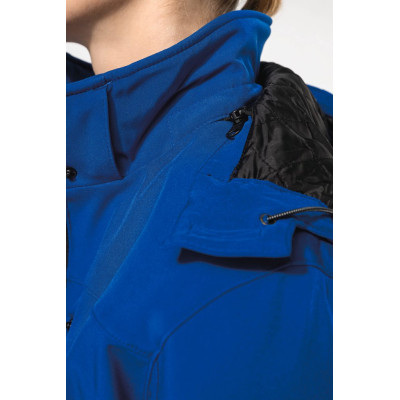 Ladies’ hooded softshell lined parka